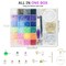 6000 Pieces Clay Beads for Bracelet Making, 24 Colors Flat Round Polymer Clay Beads 6mm Spacer Heishi Beads with Pendant Charms Kit and Elastic Strings for Jewelry Making Kit Bracelets Necklace